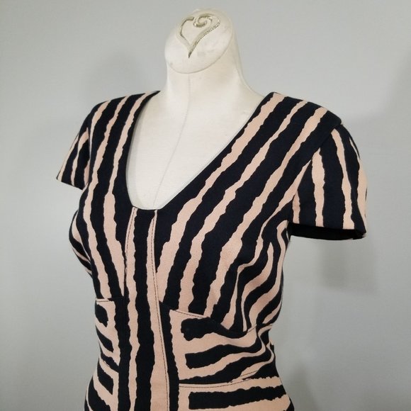 Nwt Anthropologie 4C.(4 Collective) Dress 10 Womens Segmented Labyrinth Sheath - Picture 12 of 16